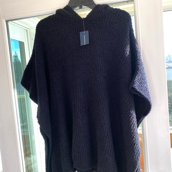 Charter Club Sweaters - CHARTER CLUB WOMEN’S BLACK HOODED KNIT PONCHO ONE SIZE FITS ALL Brand New TAGS